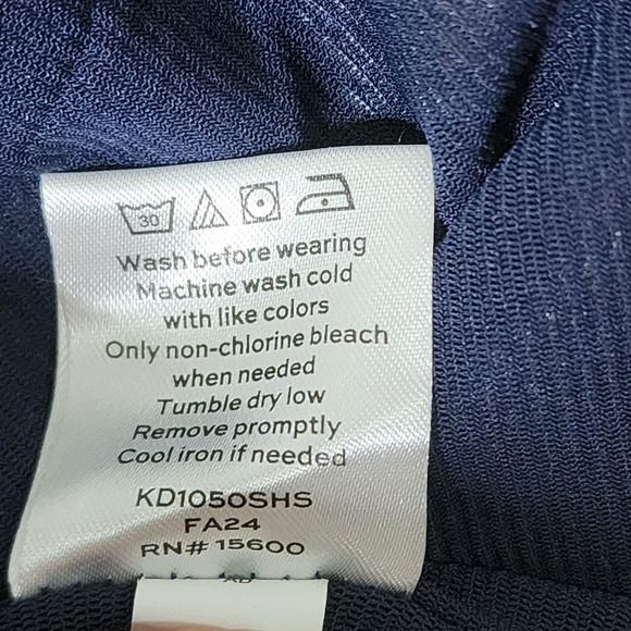 Draper James Split Neck Floral Blouse Top Short Puff Sleeve Prep  M - Picture 5 of 10